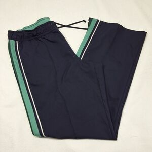 S B Active Pants With Green and Blue Plants Size L